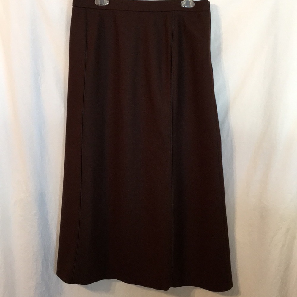 Herve Bernard Women’s Midi Wool Skirt 26W